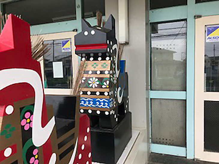   八戸市立三条小学校　八幡馬塗装