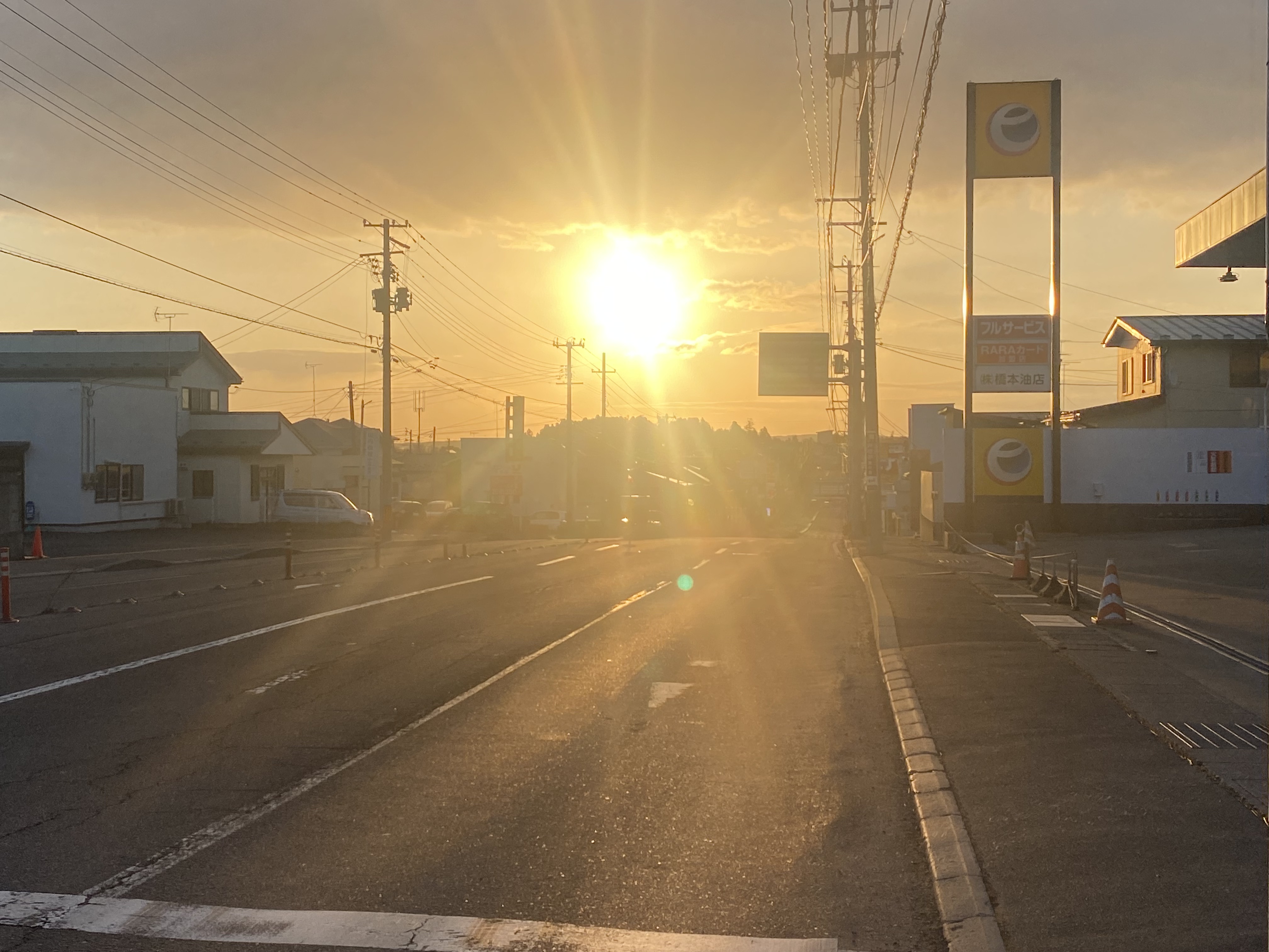 朝日を皆で見る